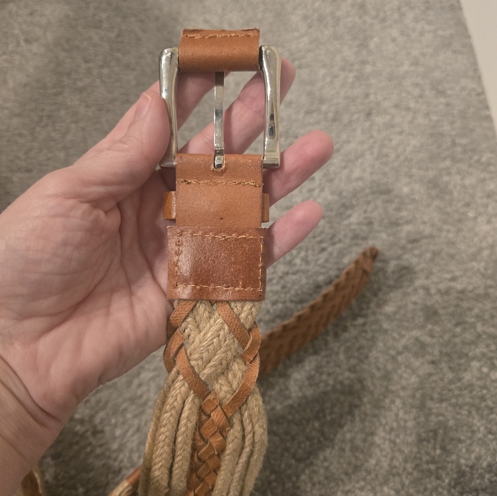 Boho Tan Rope Belt Y2K 80's Vibes Stretchy Band Statement Cottagecore - Picture 3 of 10